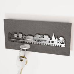 Souvenir Gift Tube Bonn Skyline Key Rack - Practical, Stylish, & Noble Home Accessory Perfect Fan Gift - thumbnail 2