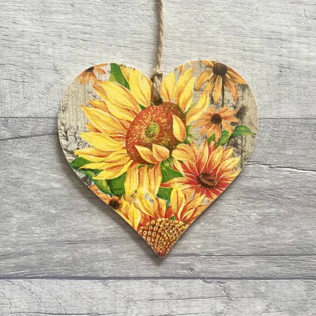 Sunflower Decoration, Wooden Autumn Floral Ornament, Nature Themed Decor, Gifts For Mothers Day - image 1