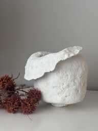 Handmade Wabi Sabi Vase Boho Clay Pottery, Organic Textured Vessel - thumbnail 1