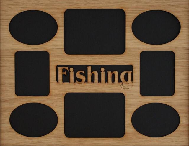 11x14 Fishing Picture Frame Collage Mat Insert - Gift Decor For Fisherman Frame Not Included - image 1