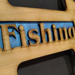 11x14 Fishing Picture Frame Collage Mat Insert - Gift Decor For Fisherman Frame Not Included - thumbnail 3