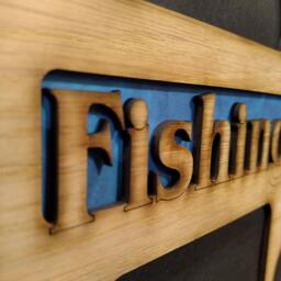 11x14 Fishing Picture Frame Collage Mat Insert - Gift Decor For Fisherman Frame Not Included - thumbnail 2