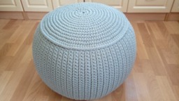 stuffed Crochet Pouf/Poof/Ottoman/Footstool/Home Decor/Pillow/Bean Bag/Floor Cushion