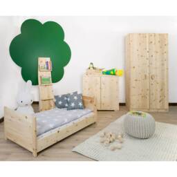 Cot Made Of Pine Wood Incl. Slatted Frame Lying Surface 140 X 70 cm Handmade - thumbnail 3