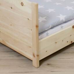 Cot Made Of Pine Wood Incl. Slatted Frame Lying Surface 140 X 70 cm Handmade - thumbnail 4