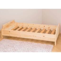 Cot Made Of Pine Wood Incl. Slatted Frame Lying Surface 140 X 70 cm Handmade - thumbnail 2
