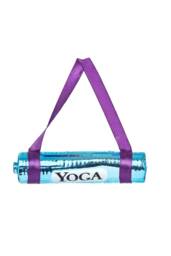 Yoga Mat Glass Christmas Tree Decoration - Winter Fun Secret Santa Sport Blue Purple Health Wellbeing Wife Girlfriend Sister Gift