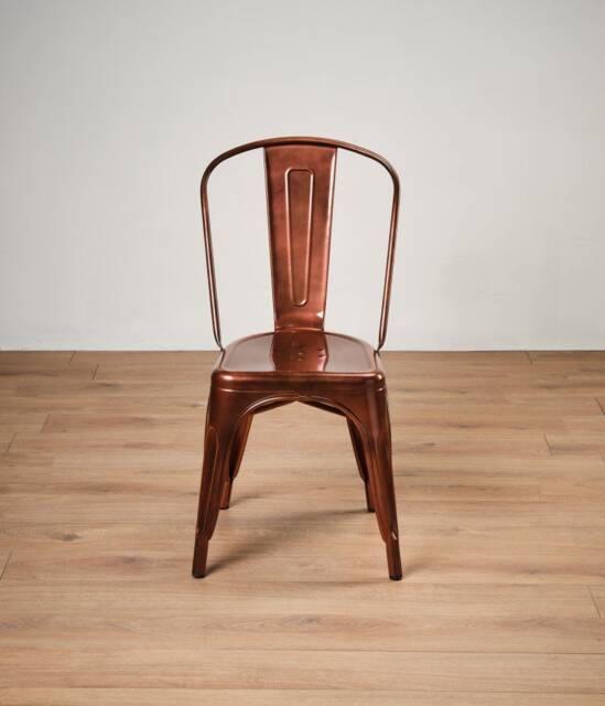 For??t Tolix Metal Bistro Dining Chair Steel Stackable - Various Colours Available - image 1