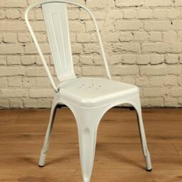 Tolix Stackable Metal Bistro Dining Chair Solid Steel - Various Colours Available - thumbnail 4