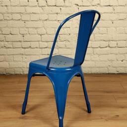 For??t Tolix Metal Bistro Dining Chair Steel Stackable - Various Colours Available - thumbnail 3
