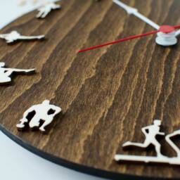 Fitness Wood Wall Clock, Gym Workout Room Decor, Motivational Gift - thumbnail 2
