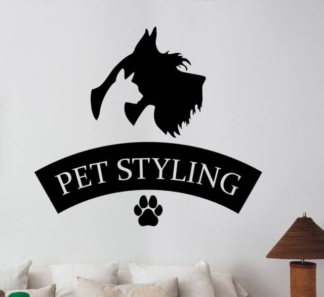 Pet Grooming Sticker Wall Vinyl Decal Styling Sign Window Animal Decorations Dog Puppy Shop Salon Decor Poster Groomer Gift Petg5 - image 1