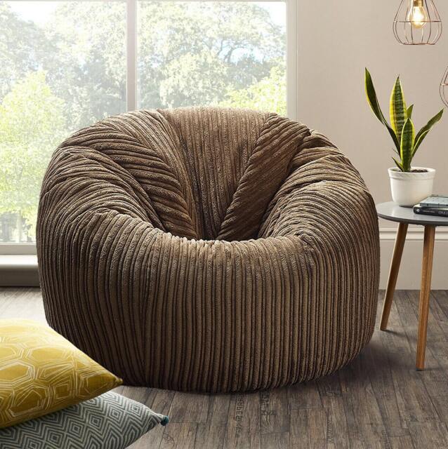 Giant Beanbag Ready Filled Huge Jumbo Cord Bean Bag Xxl Adults Beanbags Mega - image 1