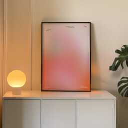 Gradient Art Print, Colorful Aura Poster, Positive Affirmation, Spiritual Quote, Dreamy Gradient, Pink Neutral Wall - thumbnail 3