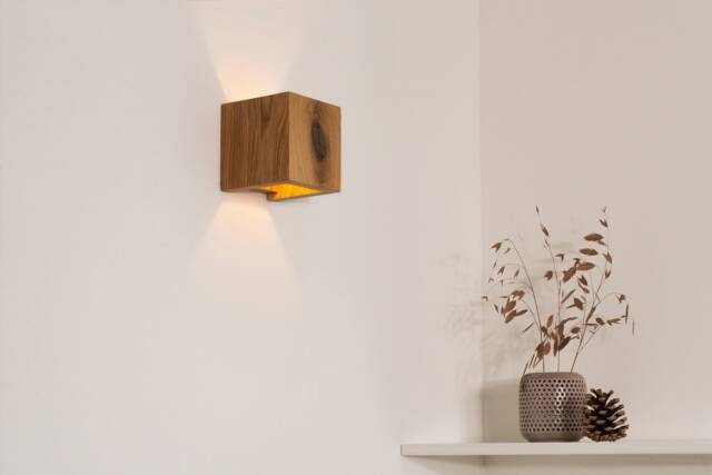 Handmade Oak Wall Lamp, Vita M Sconce, Natural Wood Light Fixture - image 1