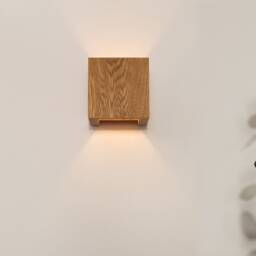 Handmade Oak Wall Lamp, Vita M Sconce, Natural Wood Light Fixture - thumbnail 2