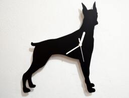 Doberman Pinscher Dog - Wall Clock Silhouettev - thumbnail 1