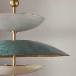 Mid Century Sputnik Chandelier 1950S Matt Green Ivory & White Modern Italian Light Kalmar Stilnovo Style Kingdomslightltd - thumbnail 2
