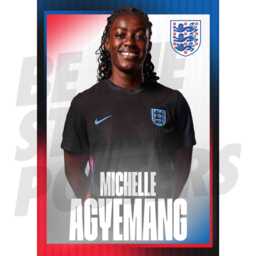 Lionesses Agyemang 25/26 Away Headshot Poster - Officially Licensed Product A4/A3 Framed Options - thumbnail 1