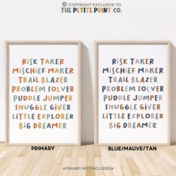 Children's Affirmations Print -- Boys Bedroom Print, Girls Playroom Decor, Positive Affirmations, Unframed - thumbnail 3