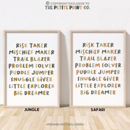 Children's Affirmations Print -- Boys Bedroom Print, Girls Playroom Decor, Positive Affirmations, Unframed - thumbnail 2