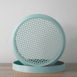 "Jetsetter Planter With Drainage & Saucer in Cotton Candy Blue, Unique 3D-Printed Plant Pot, Small To Large Sizes 4"" 5"" 6"" 7"" 8" - thumbnail 3