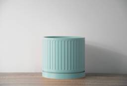 "Jetsetter Planter With Drainage & Saucer in Cotton Candy Blue, Unique 3D-Printed Plant Pot, Small To Large Sizes 4"" 5"" 6"" 7"" 8" - thumbnail 1