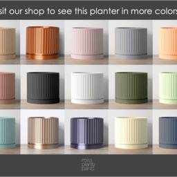 "Jetsetter Planter With Drainage & Saucer in Cotton Candy Blue, Unique 3D-Printed Plant Pot, Small To Large Sizes 4"" 5"" 6"" 7"" 8" - thumbnail 4