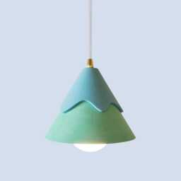 Blue & Green Cone Pendant Lamp - Rei - thumbnail 1