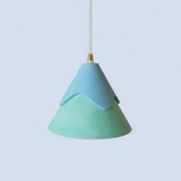 Blue & Green Cone Pendant Lamp - Rei - thumbnail 3