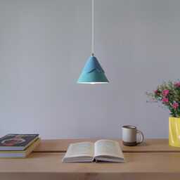 Blue & Green Cone Pendant Lamp - Rei - thumbnail 2