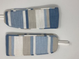 Laura Ashley Awning Stripe Seaspray Handmade Pair Curtain Tie Backs - thumbnail 1