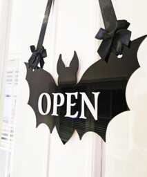 Gothic Bat Open/Closed Shop Sign - thumbnail 1