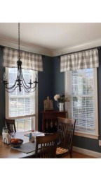 Large Buffalo Check, Designer Valance , Plaid Valance, Modern Home Decor, Nursery Kitchen Curtain - thumbnail 1