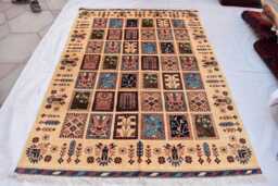 Handmade Afghan Wool Rug Vintage Tribal Carpet - 6.11x4.11 Ft - thumbnail 1