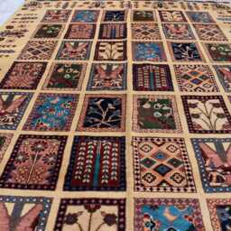 Handmade Afghan Wool Rug Vintage Tribal Carpet - 6.11x4.11 Ft - thumbnail 2