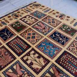 Handmade Afghan Wool Rug Vintage Tribal Carpet - 6.11x4.11 Ft - thumbnail 4