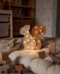 Wooden Squirrel Night Light Woodland Nursery Decor Handmade Animal Lamp Baby Gift Forest Theme Kids Room Lighting Fall Wood