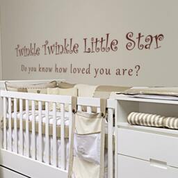 Twinkle Little Star, Do You Know How Loved Are Vinyl Wall Decal - Child's Room Baby's Decal- 058 - thumbnail 2