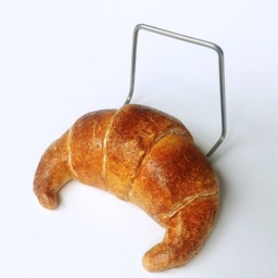 Handmade Polymer Clay Croissant Business Card Holder, Bakery Gift - thumbnail 2