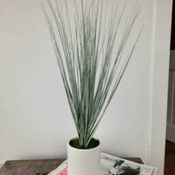 Faux Grass Plant in Ceramic Pot - thumbnail 4