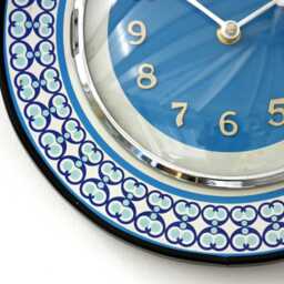 Mid Century Style Wall Clock - New 27cm Wooden Retro Handmade Formica Vintage French Gift Off The Clocks - thumbnail 4