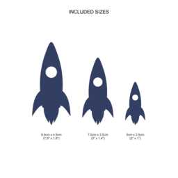 Rockets - Vinyl Wall Decals Spaceship Shapes Outer Space Shuttle Astronaut Stickers Mixed Sizes Boys Nursery Kids Room D??cor - thumbnail 3