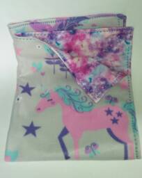 Galaxy Unicorn Floral Rainbow Baby Blanket , Pink Teal Purple Aqua Gray Girl Shower Gift Soft Fleece Cotton Nursery Crib Little