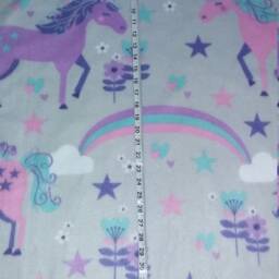 Galaxy Unicorn Floral Rainbow Baby Blanket , Pink Teal Purple Aqua Gray Girl Shower Gift Soft Fleece Cotton Nursery Crib Little - thumbnail 4