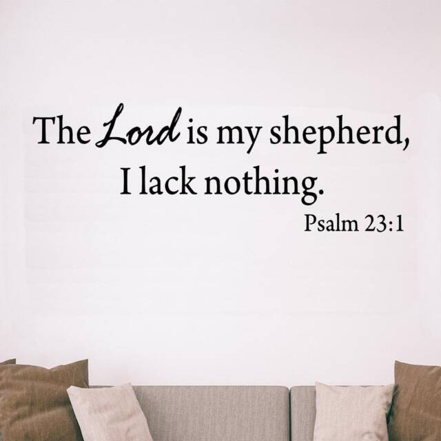 The Lord Is My Shepherd, I Lack Nothing Psalm 231 Bible Verse Wall Decal Scripture Sticker 18099 - image 1