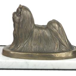 Maltese, Dog White Marble Base Statue, Limited Edition, Artdog. Made Of Cold Cast Bronze. Perfect Gift. Limited Edition - thumbnail 2