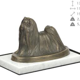 Maltese, Dog White Marble Base Statue, Limited Edition, Artdog. Made Of Cold Cast Bronze. Perfect Gift. Limited Edition - thumbnail 4