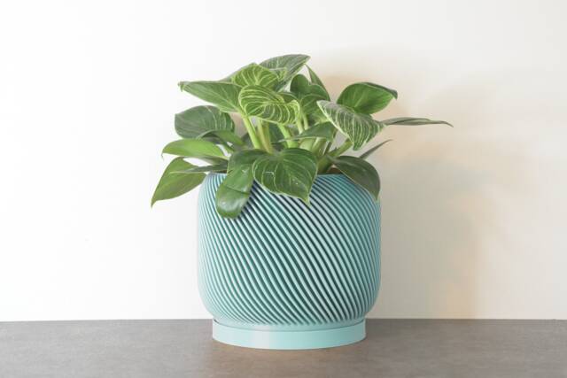 "Sierra Planter With Drainage & Saucer in Cotton Candy Blue, Unique 3D-Printed Plant Pot, Small To Large Sizes 4"" 5"" 6"" 7"" 8" - image 1