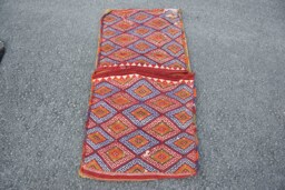 Turkey Kilim, Turkish 2x4.3 Ft Small Rugs For Car Mat, Vintage Red Nursery Kilim - thumbnail 1